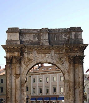 Croatia. Pula. Triumphal Arch of the Sergii Croatia. Pula. Triumphal Arch of the Sergii