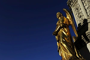 Croatia. Zagreb. Holy Marys column with angels and fountain Croatia. Zagreb. Holy Marys column with angels and fountain