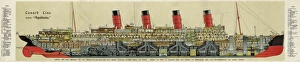 Cross-section of Aquitania steamship Cross-section of Aquitania steamship