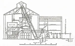 Cross-section of Barclays brewery, Southwark, London Cross-section of Barclays brewery, Southwark, London
