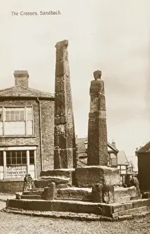 The Crosses, Sandbach Print: 9th Century Mercian Monument