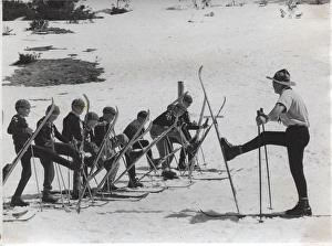 Cub Scout on skis, Snowy Mountains, Australia Cub Scout on skis, Snowy Mountains, Australia