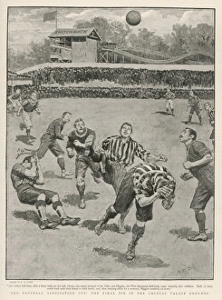 <b class=qtipBold><figcaption>Cup Final 1895</figcaption></b><br>CUP FINAL Aston Villa win against West Bromwich Albion at the Crystal Palace. Final score 1-0<br><em>© Mary Evans Picture Library</em> Cup Final 1895