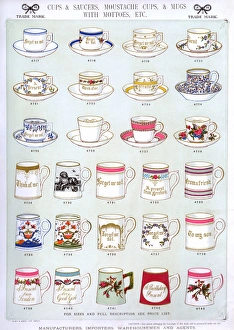 Cups and Saucers, Mugs with Mottoes, Plate 35 Cups and Saucers, Mugs with Mottoes, Plate 35