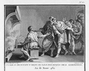 Curius Dentatus refusing bribes from Samnites Curius Dentatus refusing bribes from Samnites