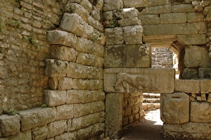 Cyclopean walls. Lions gate. Butrint. Republic of Albania Cyclopean walls. Lions gate. Butrint. Republic of Albania