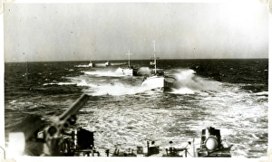 D-Day, three cruisers off Normandy, France, WW2 D-Day, three cruisers off Normandy, France, WW2