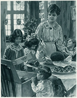 Daddys Christmas Dinner by Samuel Begg, WW1 Daddys Christmas Dinner by Samuel Begg, WW1