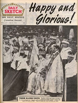Ceremony Collection: Daily Sketch front cover - 1953 Coronation
