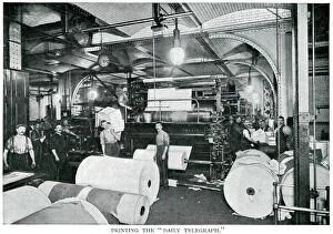 Press Collection: Daily Telegraph - printing room 1900