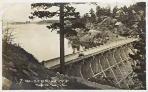 Dam at Big Bear Lake, California, USA Dam at Big Bear Lake, California, USA