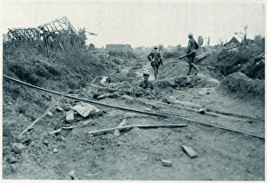 Damage caused by British mines and guns on the Western Front Damage caused by British mines and guns on the Western Front