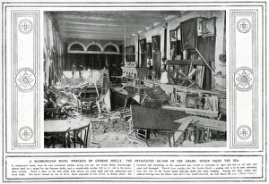Damage inside a building, Scarborough, WW1 Damage inside a building, Scarborough, WW1
