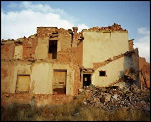 Images Dated 8th December 2015: Damaged houses, Belchite, Spain