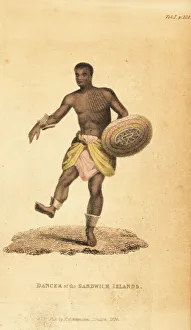 Dancing native man of Hawaii (Sandwich Islands) Dancing native man of Hawaii (Sandwich Islands)