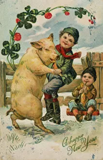 Anthropomorphism Gallery: Dancing with a Pig C1905