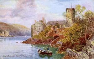 Dartmouth, Devon - The Castle and Church on the River Dart Dartmouth, Devon - The Castle and Church on the River Dart