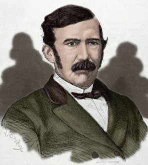 David Livingstone (1813-1873). Engraving. Colored David Livingstone (1813-1873). Engraving. Colored