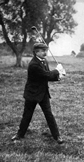 David Lloyd George playing golf at Nice David Lloyd George playing golf at Nice