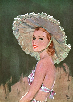 David Wright pin-up from Men Only, August 1952 David Wright pin-up from Men Only, August 1952