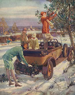 Sphere Gallery: The Day before Christmas: Gathering the Holly by Millar Watt