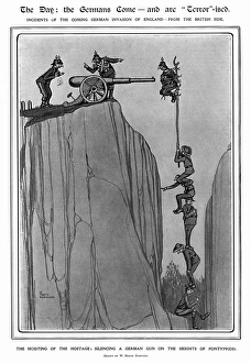The Day, Heath Robinson - the hoisting of the hostage The Day, Heath Robinson - the hoisting of the hostage