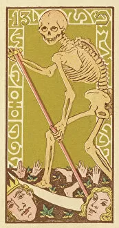 Death personified on a Tarot card