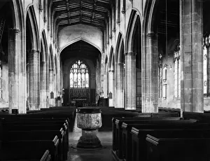 Dedham Church Interior 15th Century Print