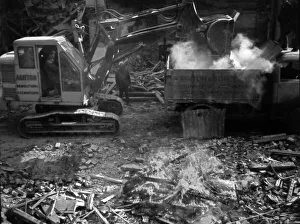 Demoltion wth bulldozer, South London Demoltion wth bulldozer, South London