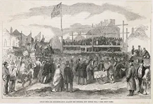 Demonstration against the toll on Chelsea Bridge, London Demonstration against the toll on Chelsea Bridge, London