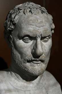 Demosthenes (384-322 BC). Marble bust Demosthenes (384-322 BC). Marble bust