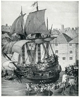 Departure of the Mayflower from Plymouth Departure of the Mayflower from Plymouth