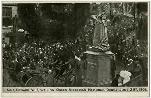 Plinth Collection: Derby, England - Unveiling statue of Queen Victoria