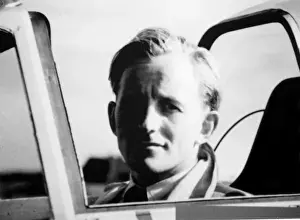 Derry, John: RAF Squadron Leader with DH Vampire Print