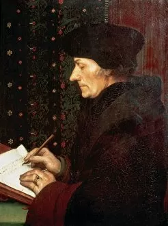 Hans Holbein the Younger Gallery: Desiderius Erasmus of Rotterdam (1466 / 1469-1536). Dutch huma