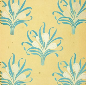 <b class=qtipBold><figcaption>Design with snowdrops</figcaption></b><br>Design with snowdrops. Gouache on copy paper. Silver Studio. circa 1905<br><em>© MODA / Mary Evans Picture Library</em> Design with snowdrops