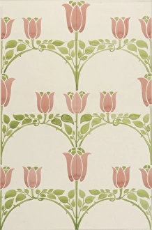 Design for Textile or Wallpaper with tulips Design for Textile or Wallpaper with tulips
