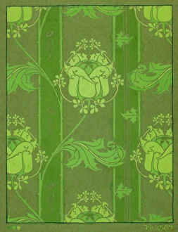 Design for Wallpaper in bright green Design for Wallpaper in bright green