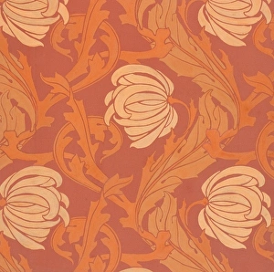 Design for Wallpaper in orange and pink Design for Wallpaper in orange and pink