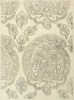<b class=qtipBold><figcaption>Design for Woven Textile in grey</figcaption></b><br>Design for Woven Textile in grey. Charcoal and Crayon on copy paper. Silver Studio. 1914<br><em>© MODA/Mary Evans Picture Library</em> Design for Woven Textile in grey