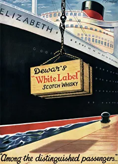 Royalty Gallery: Dewars White Label Whisky shipping ad