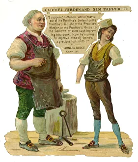 Dickens scrap - Gabriel Varden and Sim Tappertit Dickens scrap - Gabriel Varden and Sim Tappertit