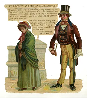 Dickens scrap - Little Dorrit and John Chivery Dickens scrap - Little Dorrit and John Chivery