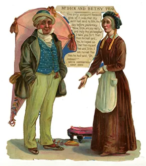 Dickens scrap - Mr Dick and Betsy Trotwood Dickens scrap - Mr Dick and Betsy Trotwood