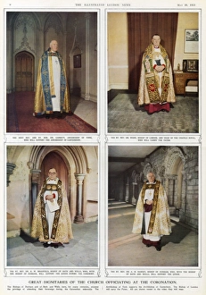 Dignitaries of the Church officiating at the 1953 Coronation Dignitaries of the Church officiating at the 1953 Coronation