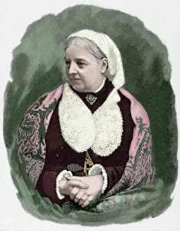 Dinah Craik (1826-1887). Engraving. Colored