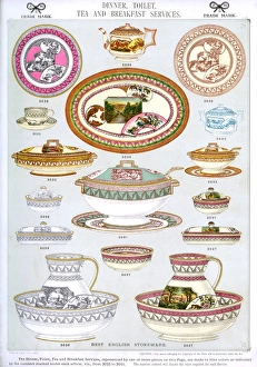 Dinner, Toilet, Tea and Breakfast Services, Plate 6 Dinner, Toilet, Tea and Breakfast Services, Plate 6