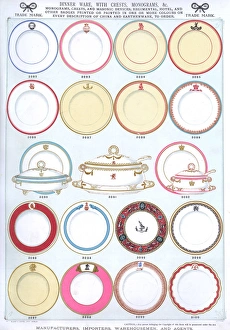 Dinner Ware with Crests, Monograms, Plate 15 Dinner Ware with Crests, Monograms, Plate 15