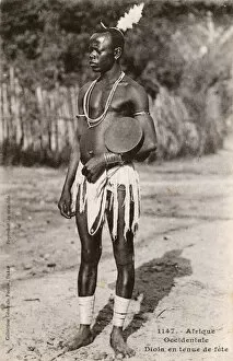 Related Images Collection: Diola Man from Guinea-Bissau, West Africa - at a Festival