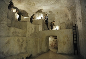 Diorama. Extraction of salt. Wieliczka Salt Mine, Poland Diorama. Extraction of salt. Wieliczka Salt Mine, Poland